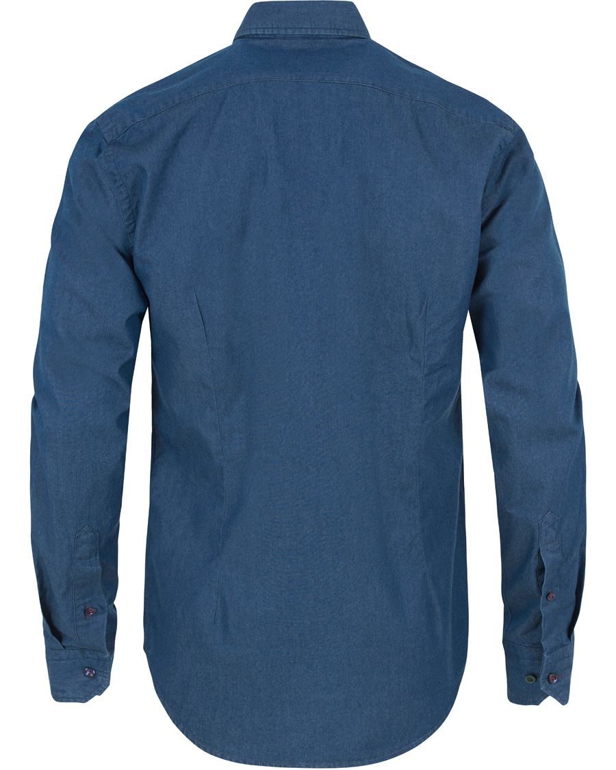 Heren | Overhemden | Eton | Slim Fit Denim Shirt Blue