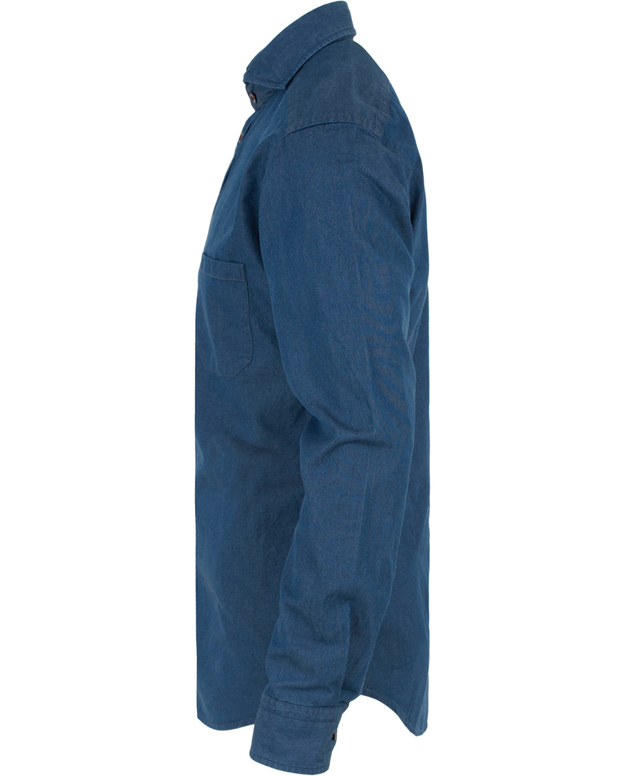 Heren | Overhemden | Eton | Slim Fit Denim Shirt Blue