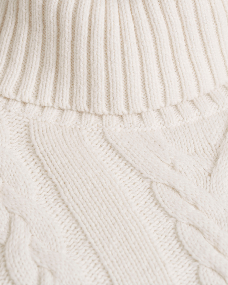 Heren | Truien | GANT | Cable Turtleneck Eggshell