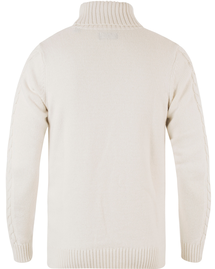 Heren | Truien | GANT | Cable Turtleneck Eggshell