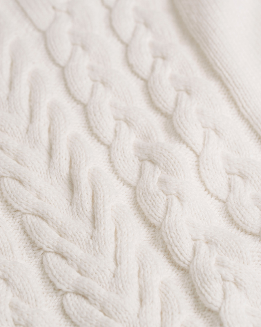 Heren | Truien | GANT | Cable Turtleneck Eggshell