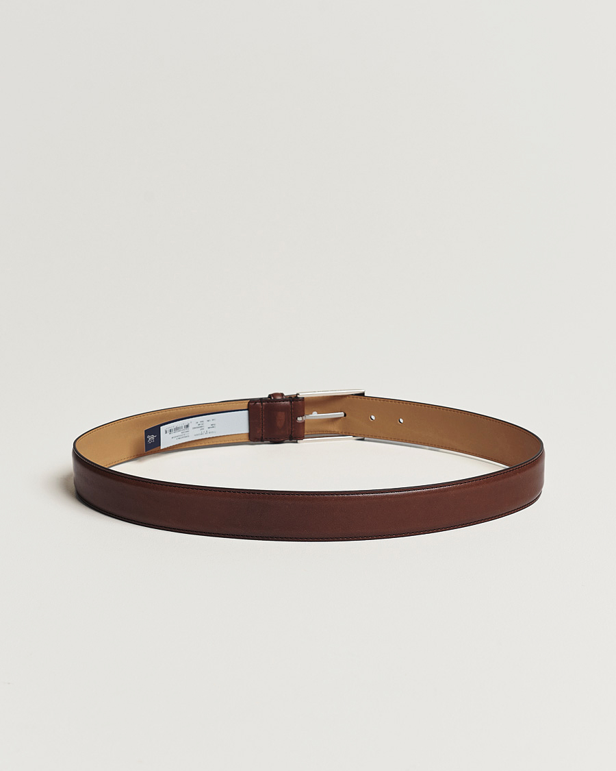 Heren | Riemen | Tiger of Sweden | Helmi Leather 3,5 cm Belt Brown