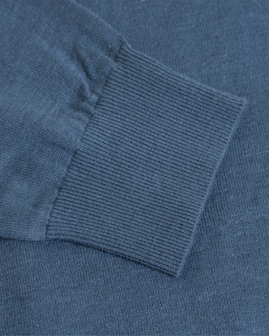 Heren | Truien | Tiger of Sweden | Fender Knitted Polo Teal Blue