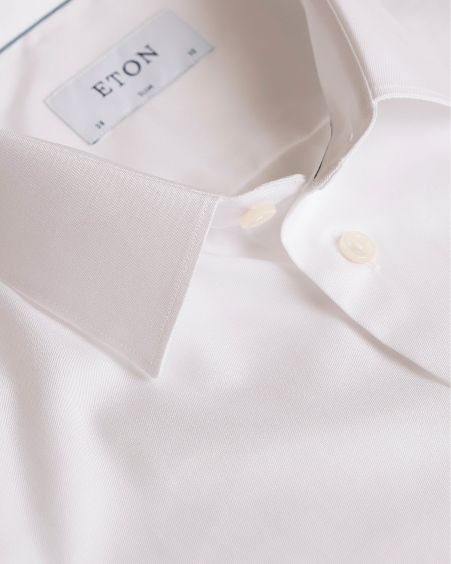 Heren | Overhemden | Eton | Slim Fit Shirt Pointed White