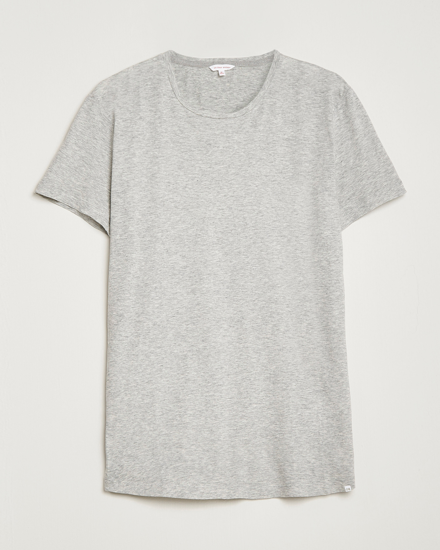 Heren | T-shirts | Orlebar Brown | OB Crew Neck Tee Mid Grey Melange