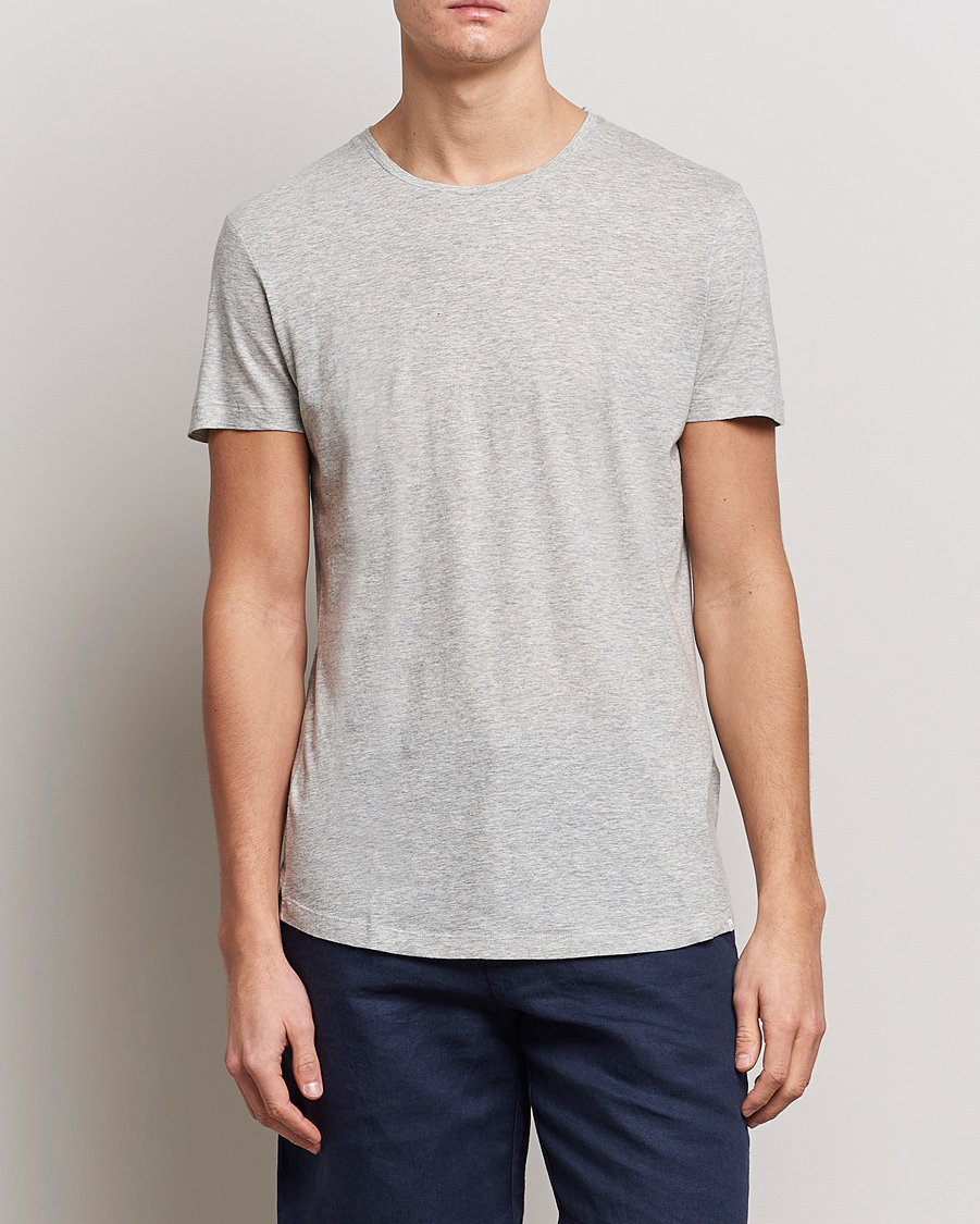 Heren | T-shirts met korte mouwen | Orlebar Brown | OB Crew Neck Tee Mid Grey Melange