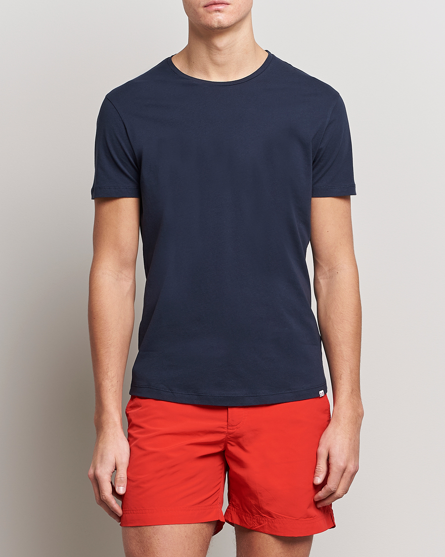 Heren | Best of British | Orlebar Brown | OB Crew Neck Tee Navy