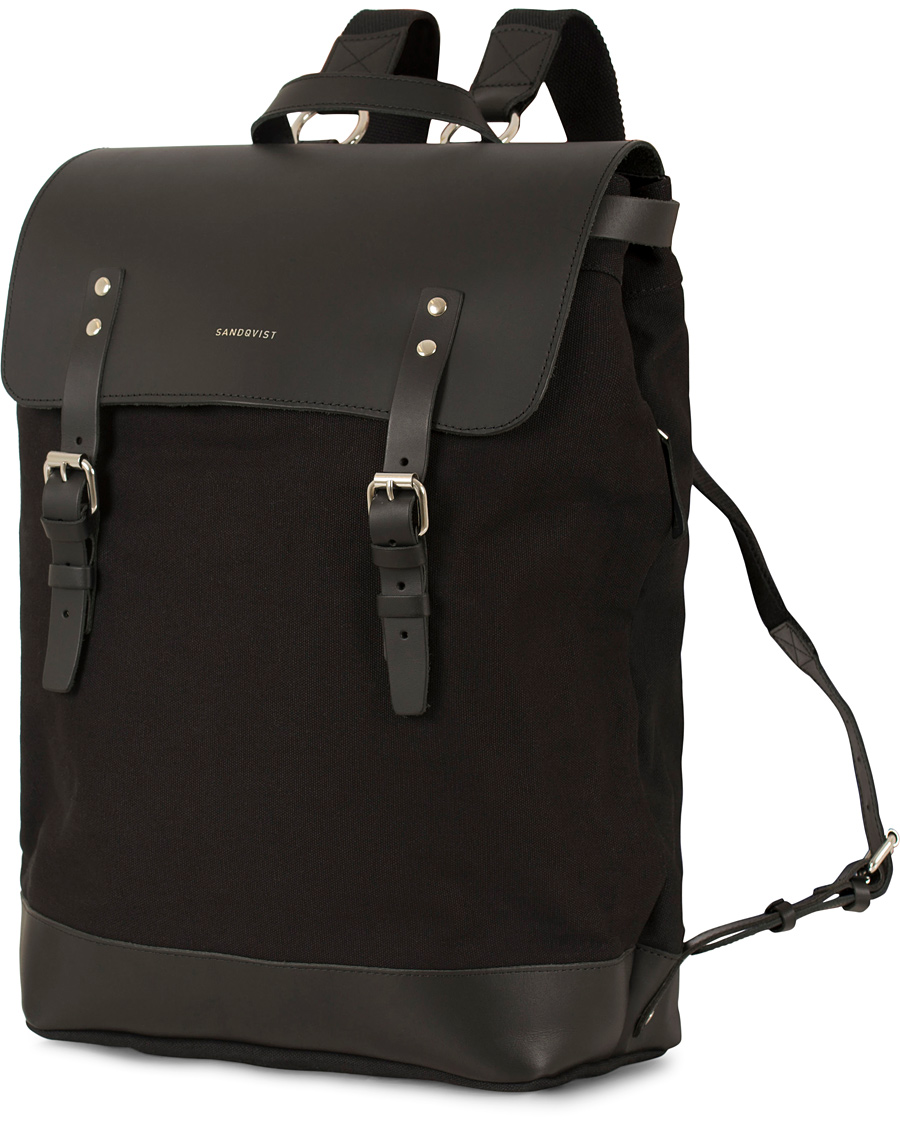 Heren | Sandqvist Hege Canvas Backpack Black | Sandqvist | Hege Canvas Backpack Black
