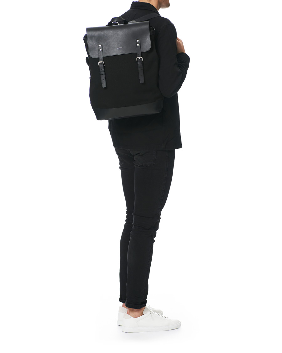 Heren | Sandqvist Hege Canvas Backpack Black | Sandqvist | Hege Canvas Backpack Black