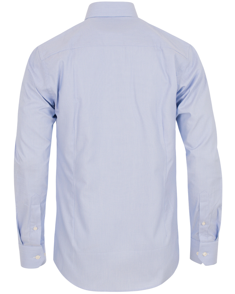 Heren | Overhemden | Eton | Slim Fit Extreme Cut Away Micro Print Shirt Blue