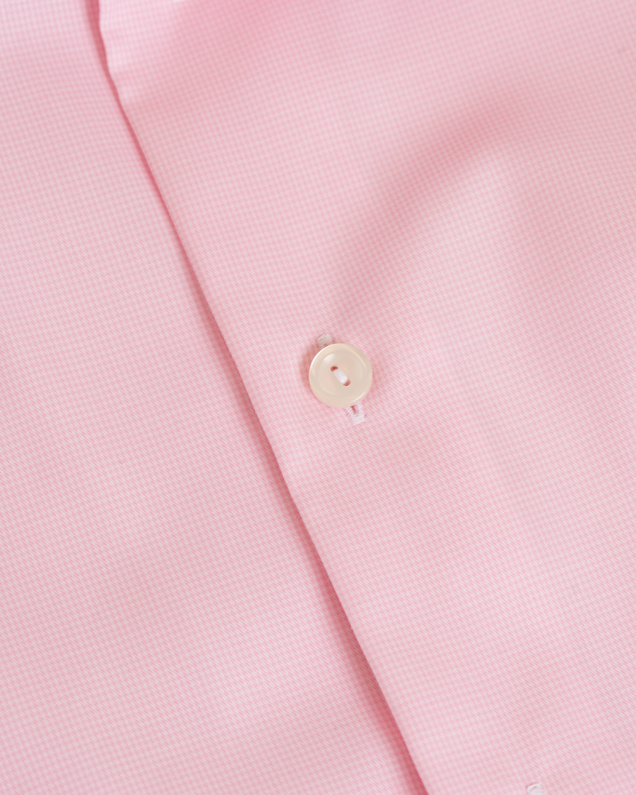 Heren | Overhemden | Eton | Slim Fit Cut Away Micro Print Shirt Pink/Red