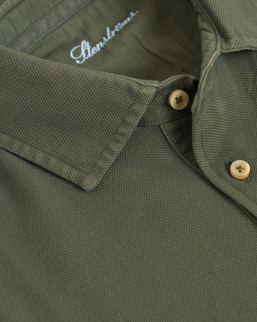 Heren | Polo's | Stenströms | Pigment Dyed Polo Forrest Green