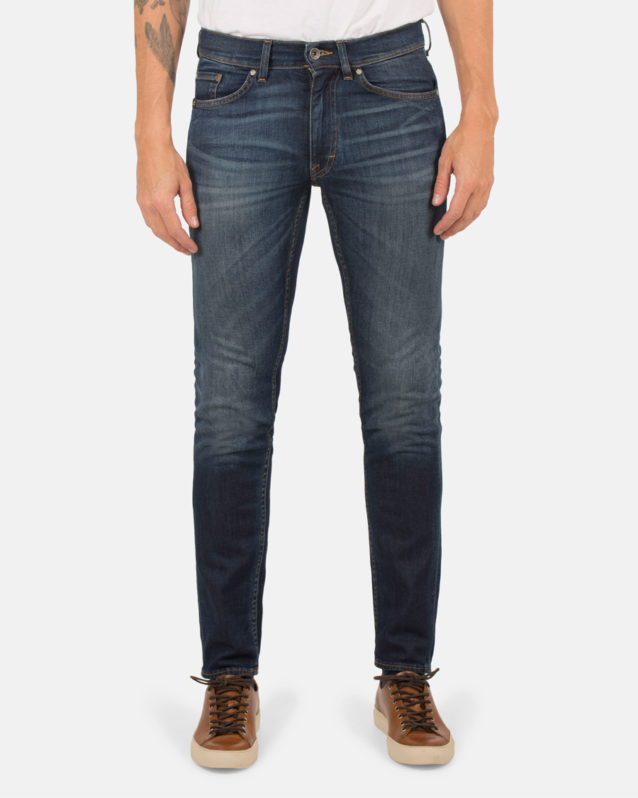 Heren | Jeans | Tiger of Sweden Jeans | Straw Reign Jeans Dark Blue