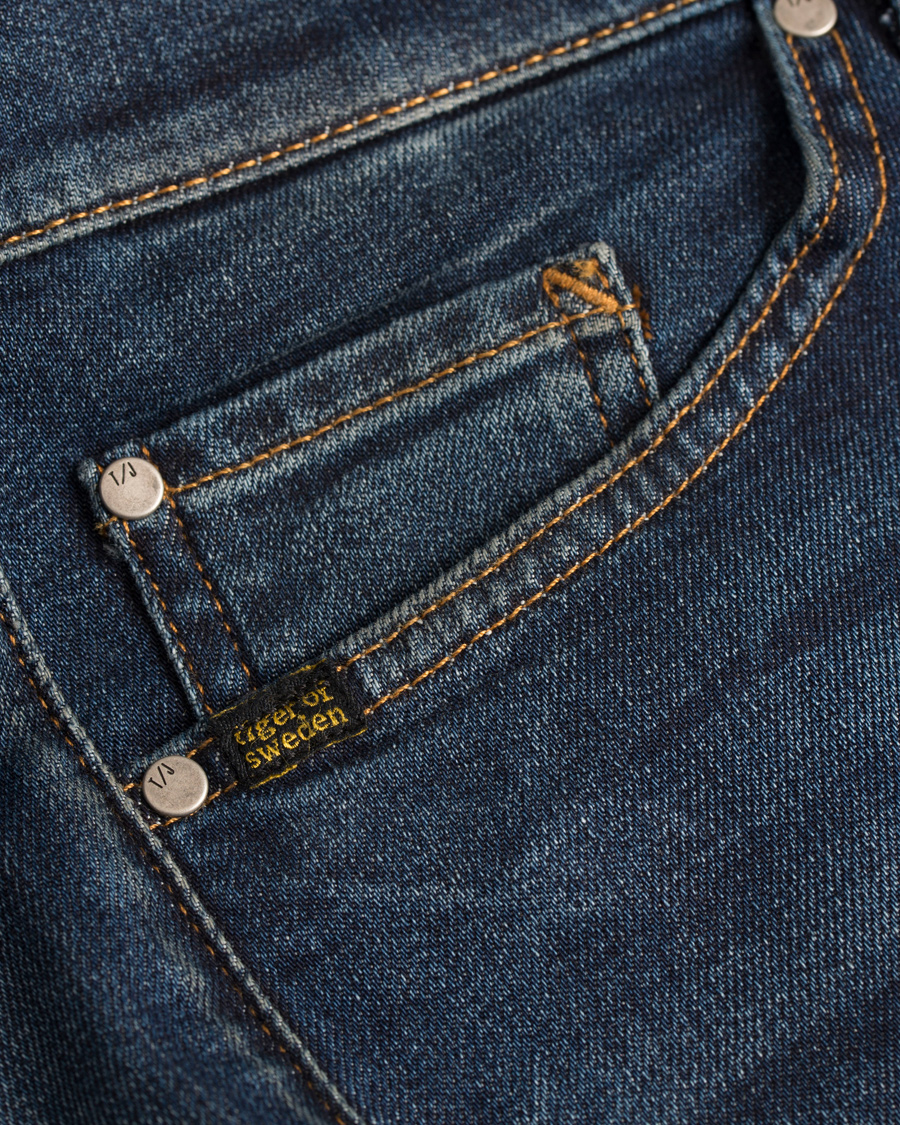 Heren | Jeans | Tiger of Sweden Jeans | Straw Reign Jeans Dark Blue