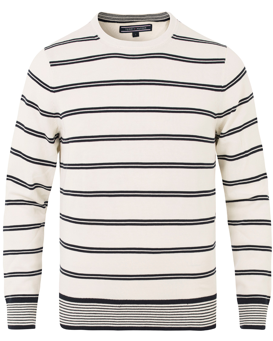 Heren | Truien | Tommy Hilfiger | Hendrics Stripe Knitted Crew Neck Snow White