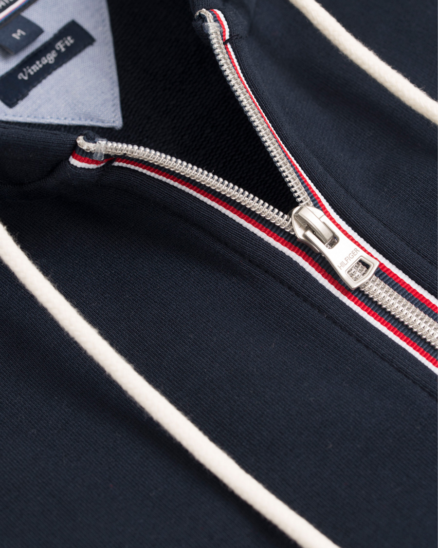 Heren | Truien | Tommy Hilfiger | Basic Zip Trough Hoodie Midnight