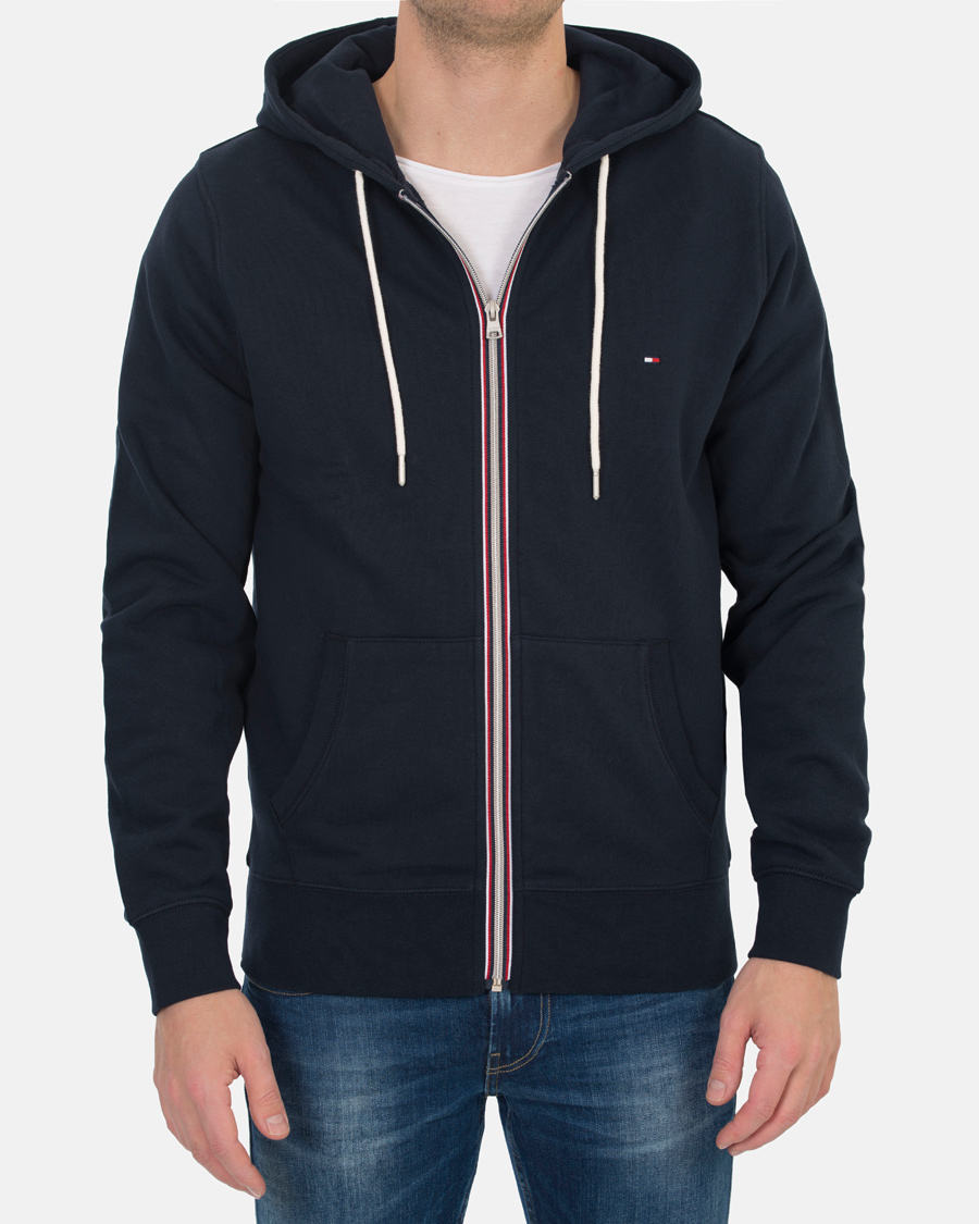 Heren | Truien | Tommy Hilfiger | Basic Zip Trough Hoodie Midnight