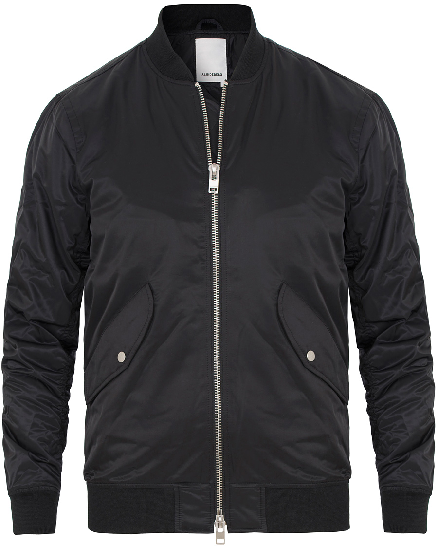 Heren | Jassen | J.Lindeberg | Rafe 72 Bomber Satin Jacket Black