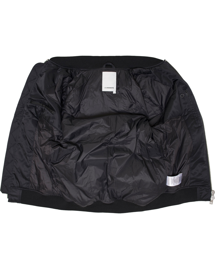Heren | Jassen | J.Lindeberg | Rafe 72 Bomber Satin Jacket Black