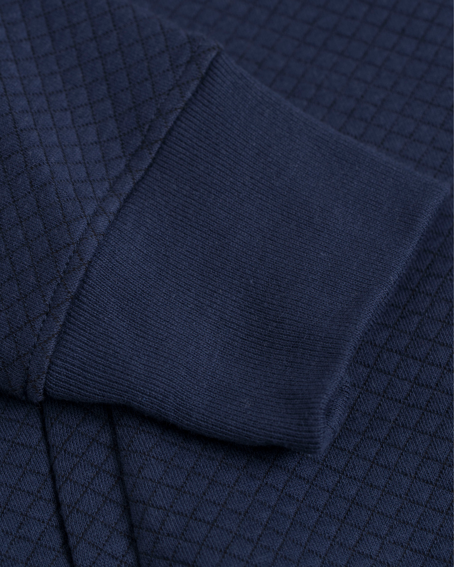 Heren | Truien | J.Lindeberg | Randall Micro Quilted Zip Sweater Navy