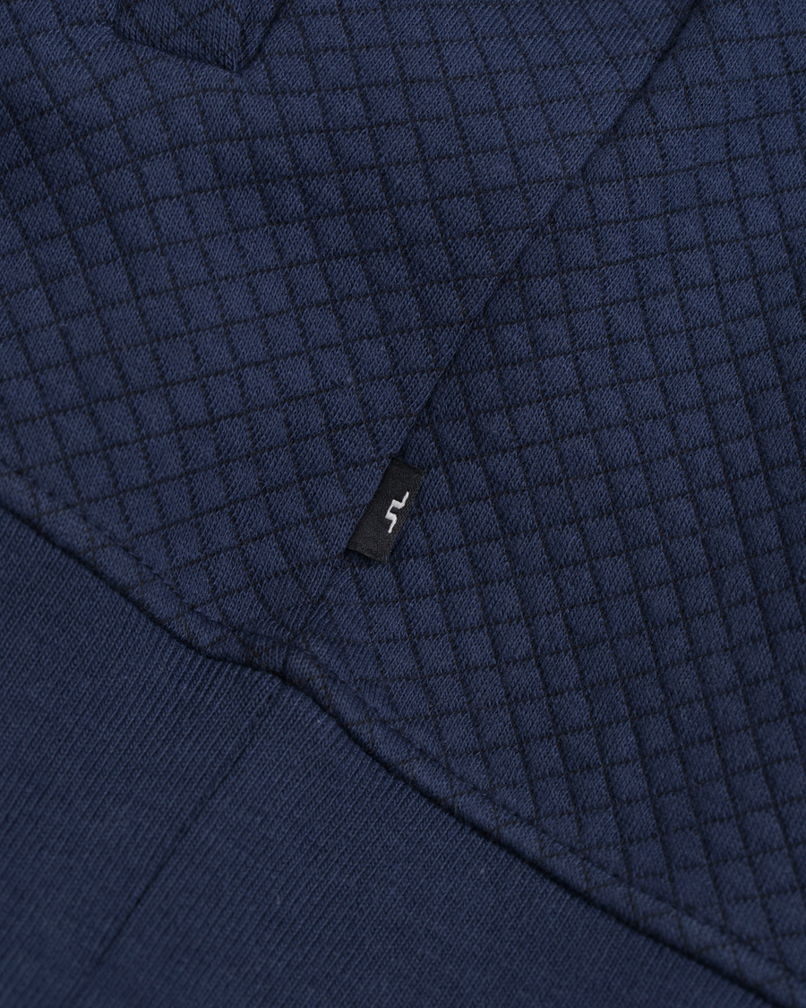 Heren | Truien | J.Lindeberg | Randall Micro Quilted Zip Sweater Navy