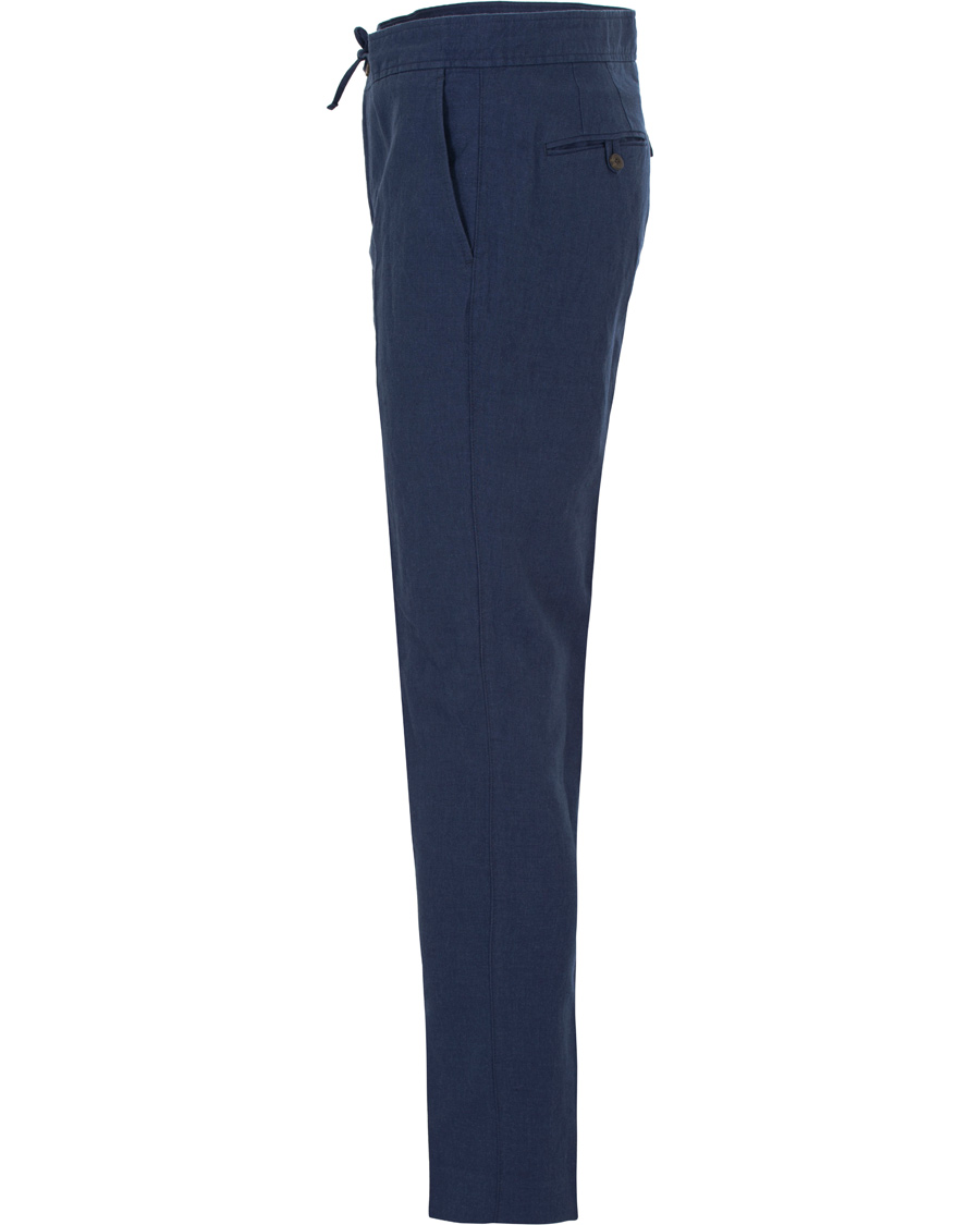 Heren | Broeken | NN07 | Copenhagen Cotton/Linen Trousers Blue