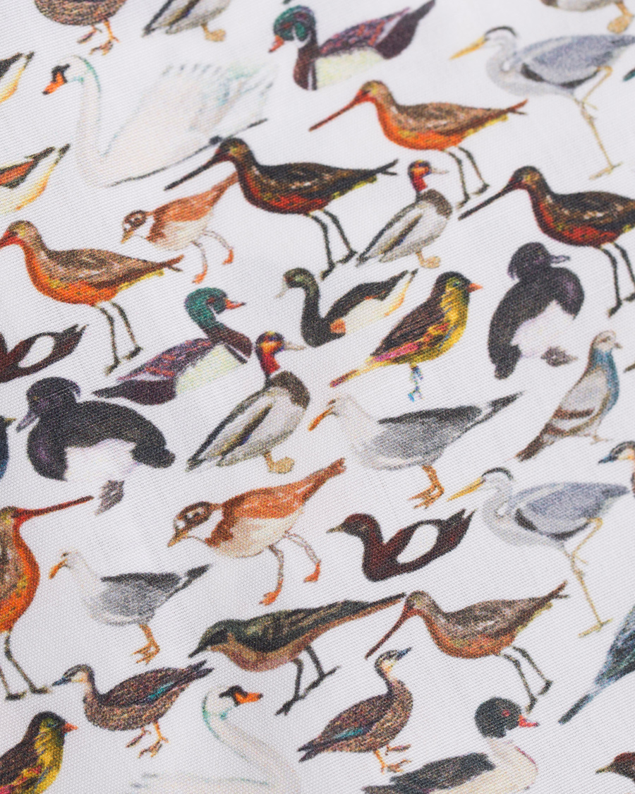 Heren | Overhemden | Eton | Slim Fit Printed Birds Shirt White