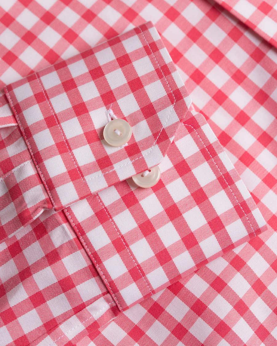 Heren | Overhemden | Eton | Slim Fit Signature Twill Check Shirt Red