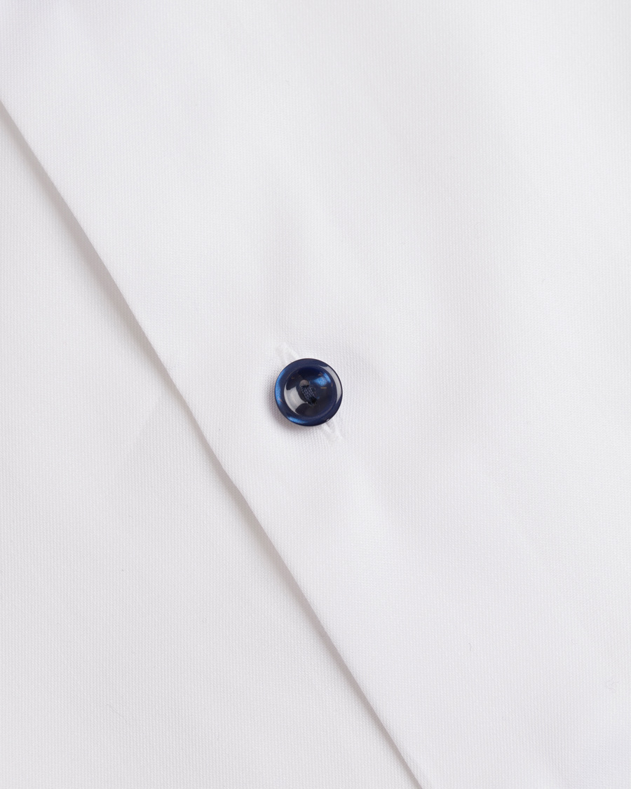Heren | Overhemden | Eton | Slim Fit Signature Twill Contrast Shirt White