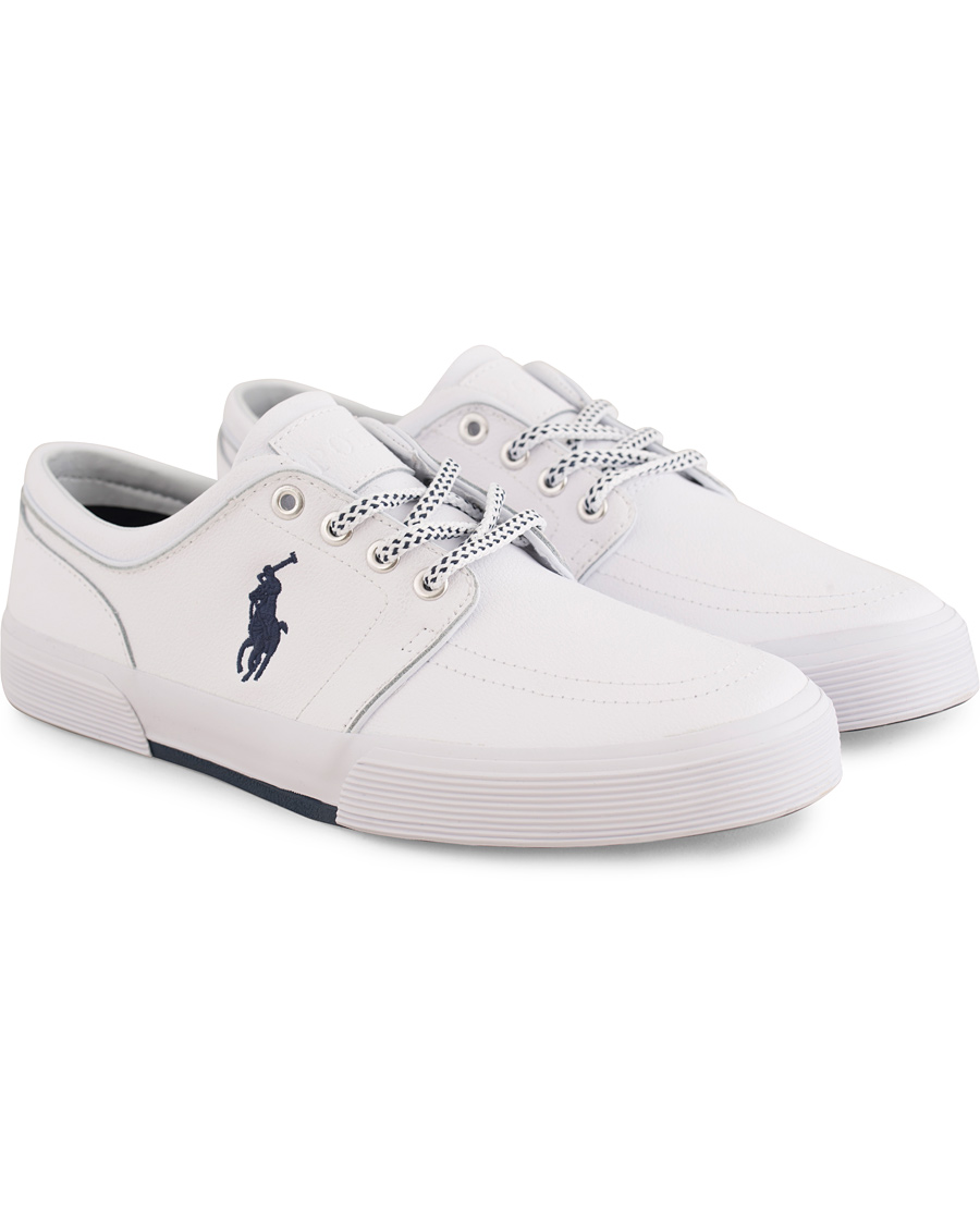 Heren | Polo Ralph Lauren Faxon Low Leather Sneaker White | Polo Ralph Lauren | Faxon Low Leather Sneaker White