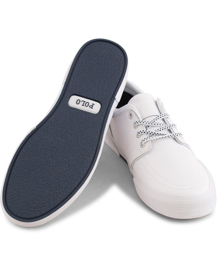 Heren | Polo Ralph Lauren Faxon Low Leather Sneaker White | Polo Ralph Lauren | Faxon Low Leather Sneaker White