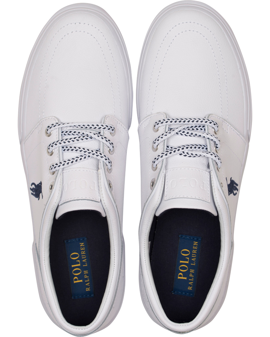 Heren | Polo Ralph Lauren Faxon Low Leather Sneaker White | Polo Ralph Lauren | Faxon Low Leather Sneaker White