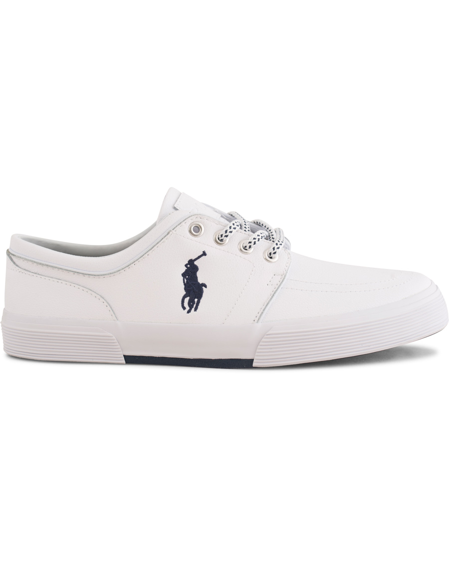 Heren | Polo Ralph Lauren Faxon Low Leather Sneaker White | Polo Ralph Lauren | Faxon Low Leather Sneaker White