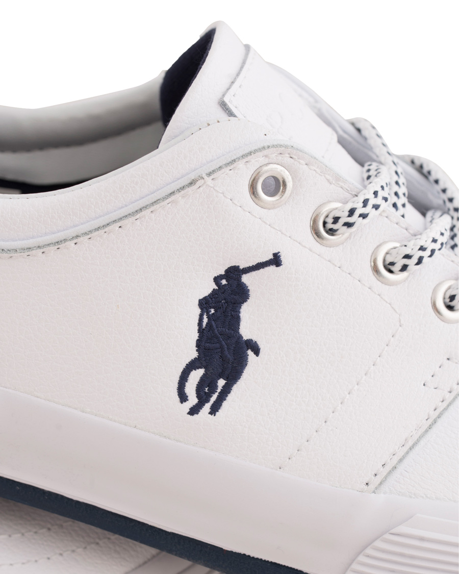 Heren | Polo Ralph Lauren Faxon Low Leather Sneaker White | Polo Ralph Lauren | Faxon Low Leather Sneaker White