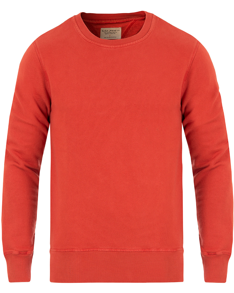 Heren | Truien | Nudie Jeans | Sven Rugged Knitted Crew Neck Blood Red