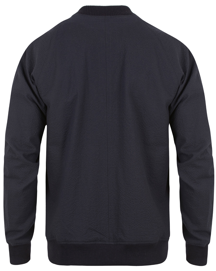 Heren | Jassen | De Bonne Facture | Jockey Plain Seersucker Jacket Navy