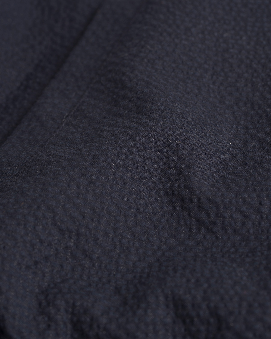 Heren | Jassen | De Bonne Facture | Jockey Plain Seersucker Jacket Navy