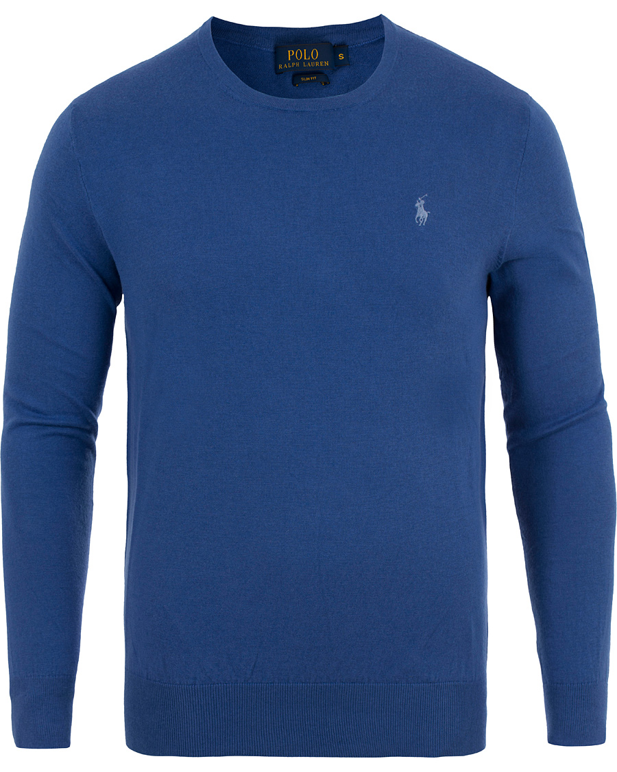 Heren | Truien | Polo Ralph Lauren | Slim Fit Cotton Crew Neck Pullover Blue Legacy