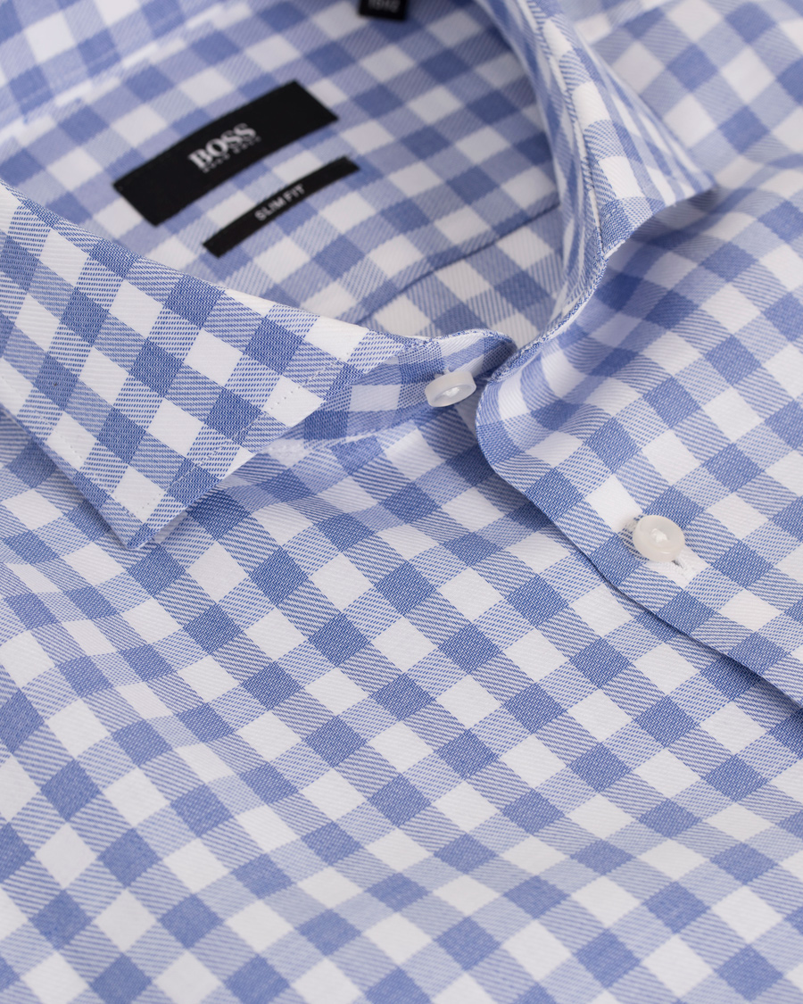 Heren | Overhemden | BOSS BLACK | BOSS Jason Slim Fit Check Shirt Blue