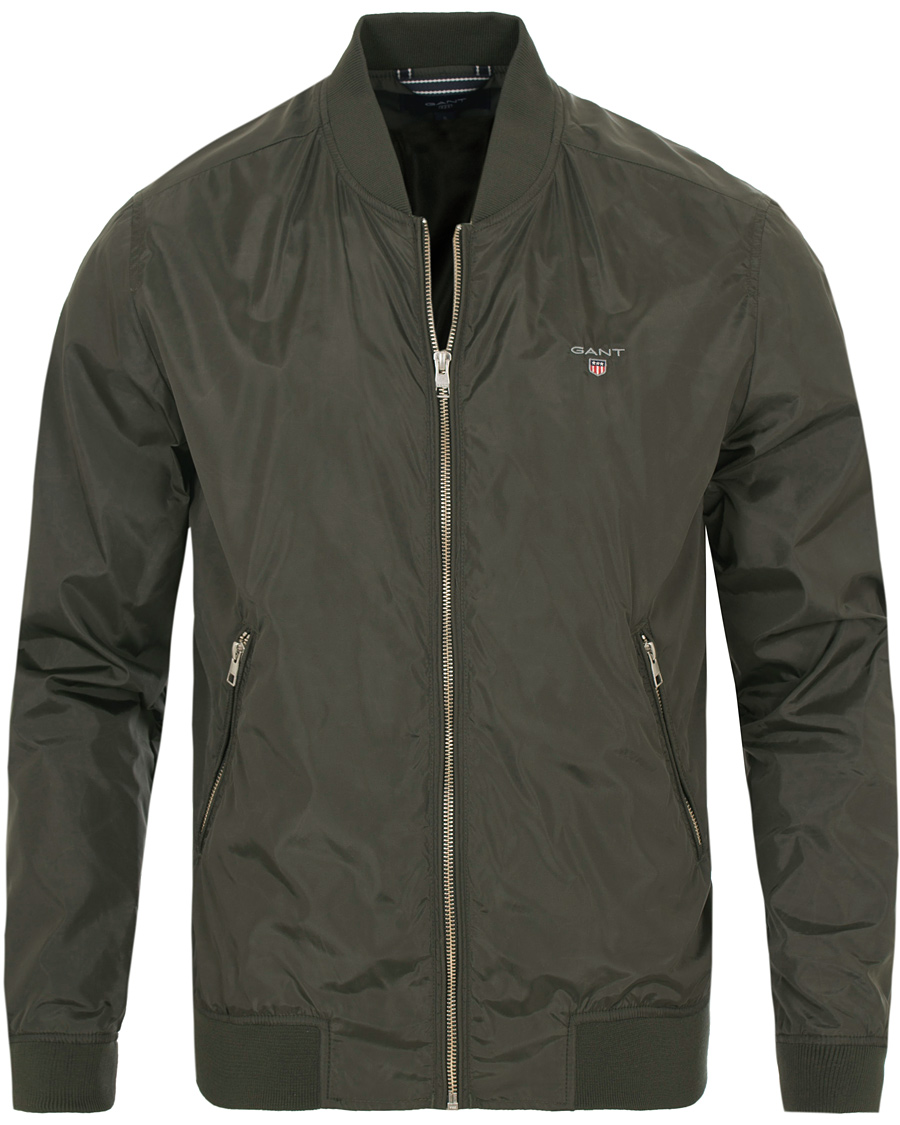 Heren | Jassen | GANT | Airy Nylon Bomber Jacket Pine Green