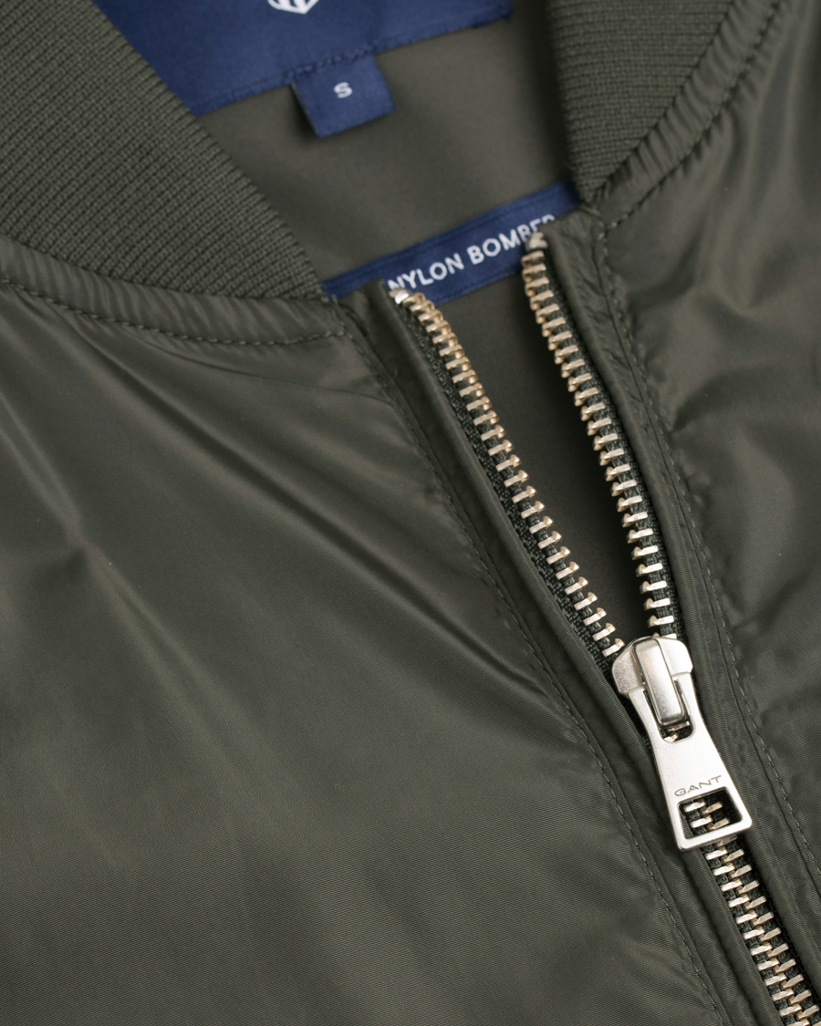 Heren | Jassen | GANT | Airy Nylon Bomber Jacket Pine Green