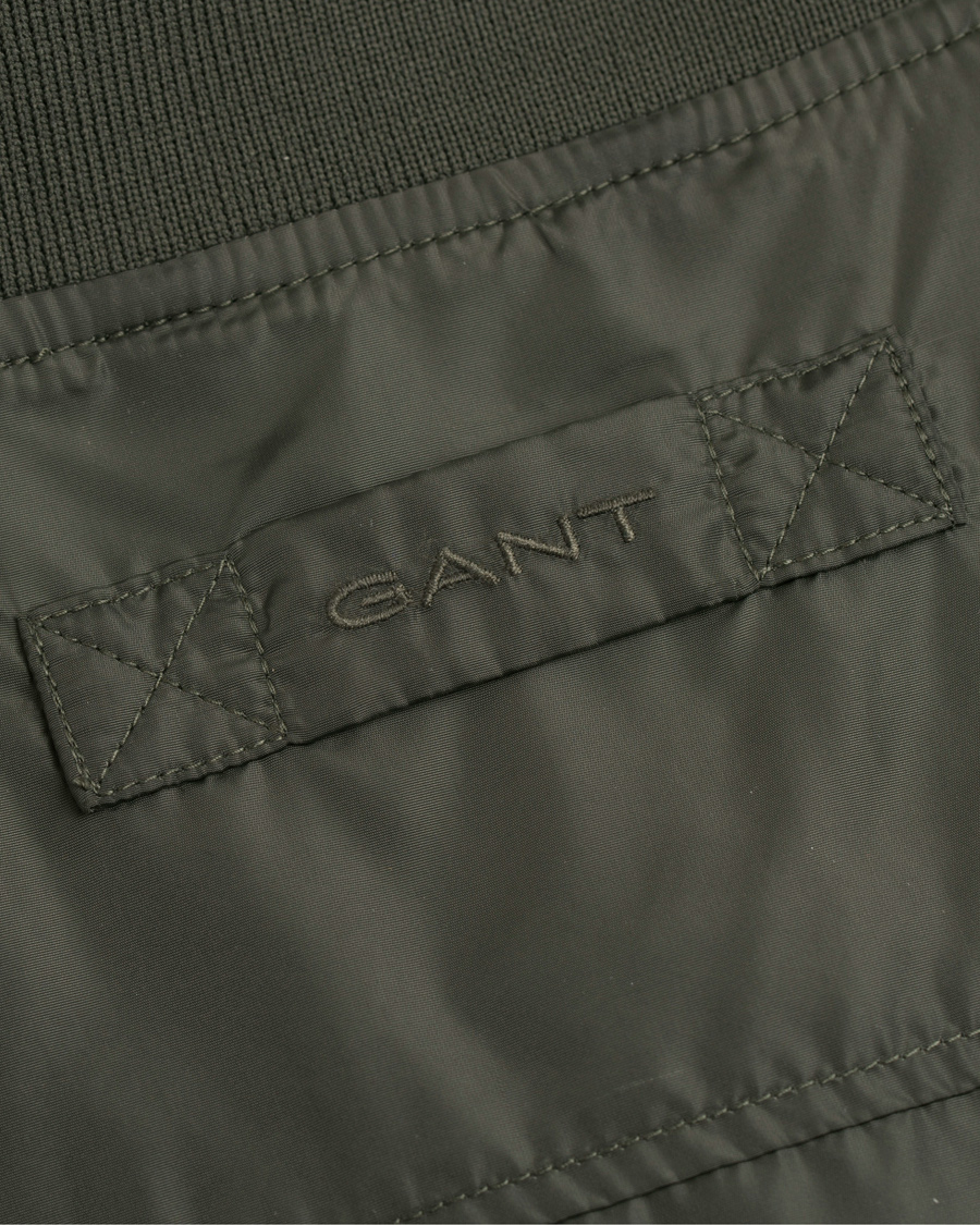 Heren | Jassen | GANT | Airy Nylon Bomber Jacket Pine Green