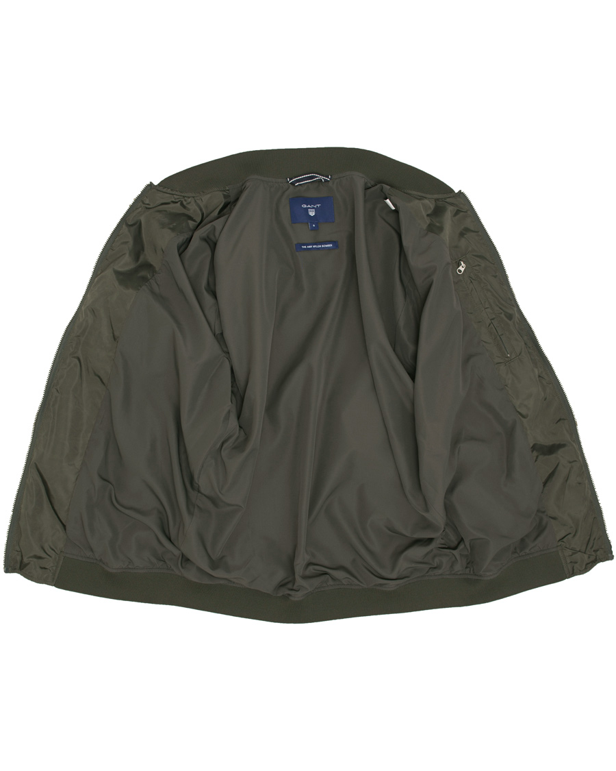 Heren | Jassen | GANT | Airy Nylon Bomber Jacket Pine Green