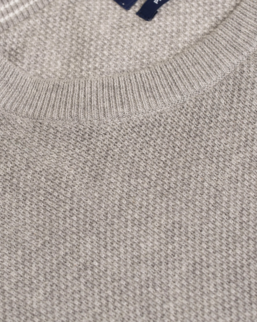 Heren | Truien | GANT | Cotton Pique Crew Neck Grey Melange