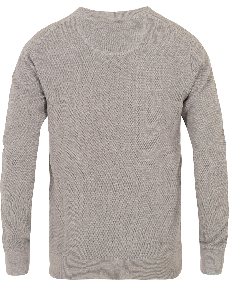 Heren | Truien | GANT | Cotton Pique Crew Neck Grey Melange
