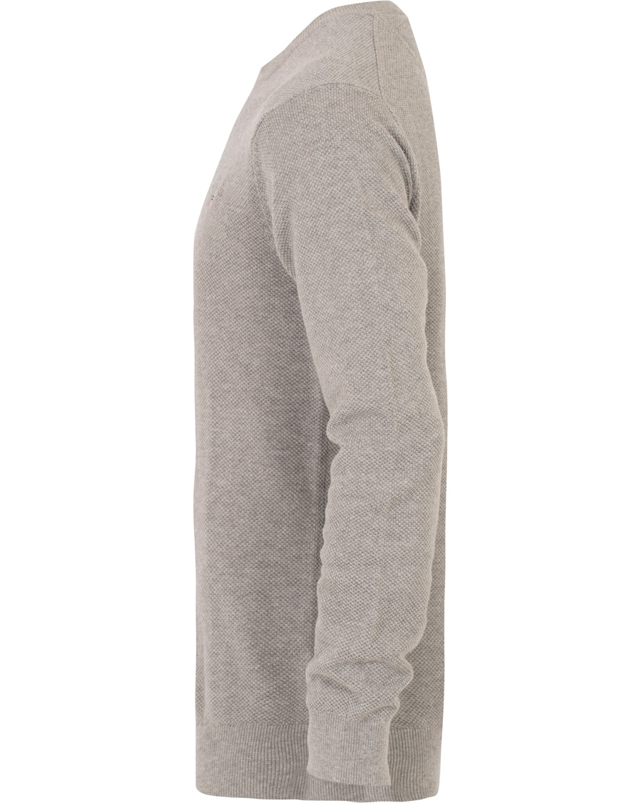Heren | Truien | GANT | Cotton Pique Crew Neck Grey Melange