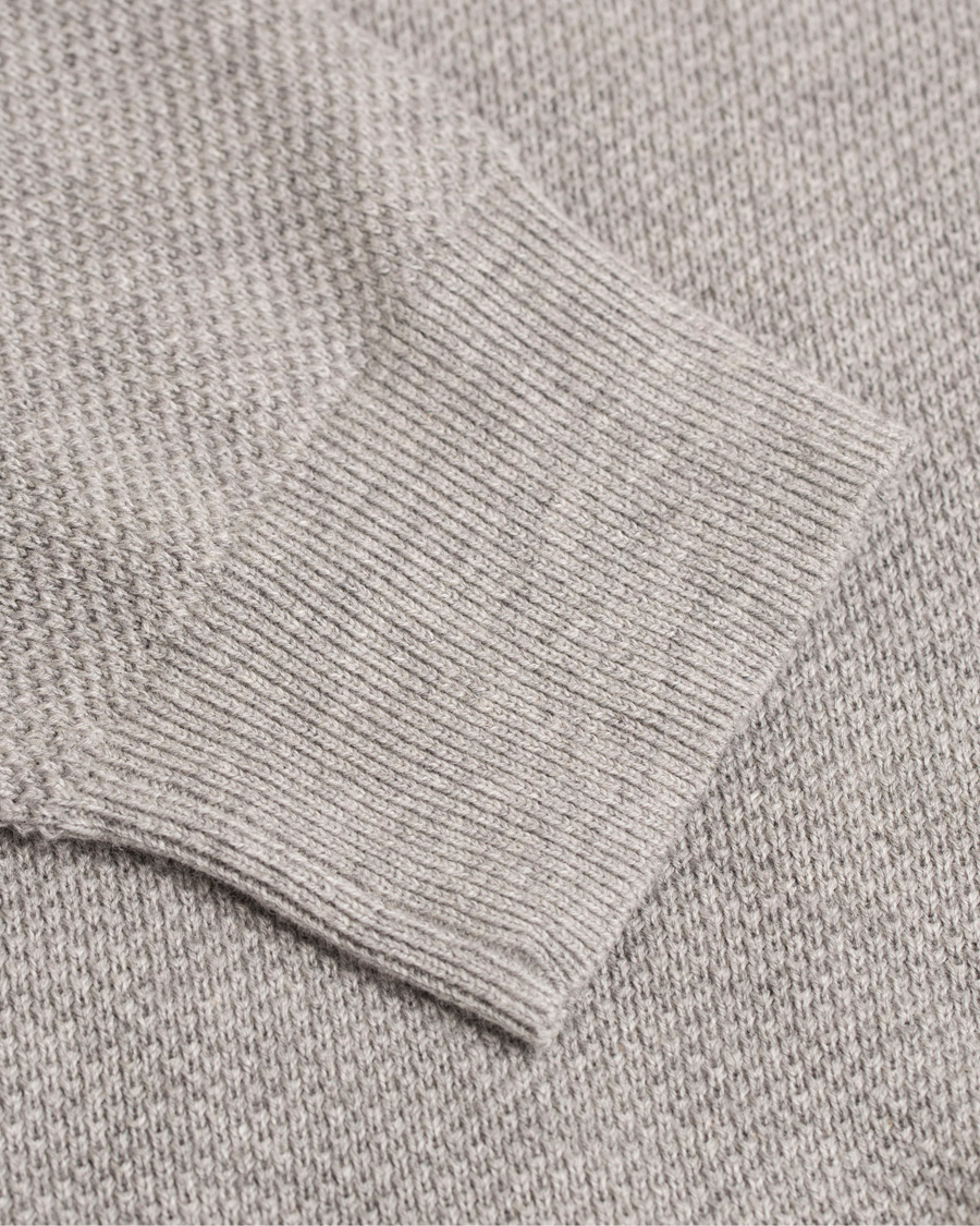 Heren | Truien | GANT | Cotton Pique Crew Neck Grey Melange