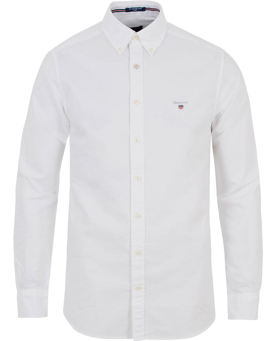 Heren | Overhemden | GANT | Fitted Body Oxford Shirt White