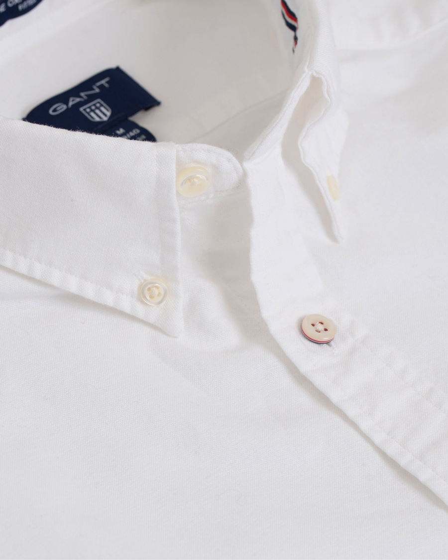 Heren | Overhemden | GANT | Fitted Body Oxford Shirt White