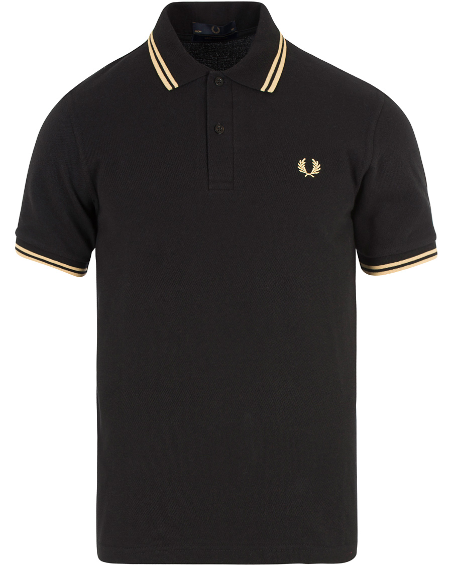 Heren | Polo's | Fred Perry Reissues | Twin Tip Polo Black/Champagne
